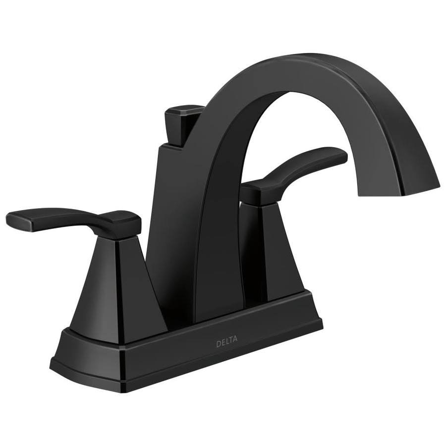 4 in. Centerset 2 Handles Bathroom Faucet Black A881364