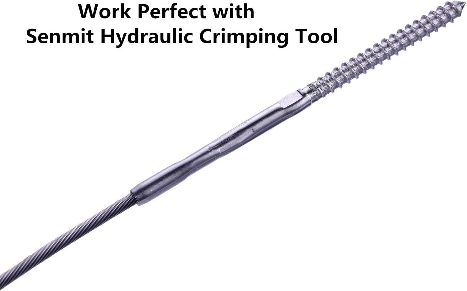 10 Ton Hydraulic Cable Crimper Hand Tool for 1/8, 3/16 Stainless Steel Cable C2869