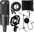 Cardioid Condenser Microphone with XLR Cable, Shockmount, Isolation Shield X69370