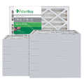 Silver MERV 8 17x22x4 Pleated AC Furnace Air Filter, Pack of 12 R626